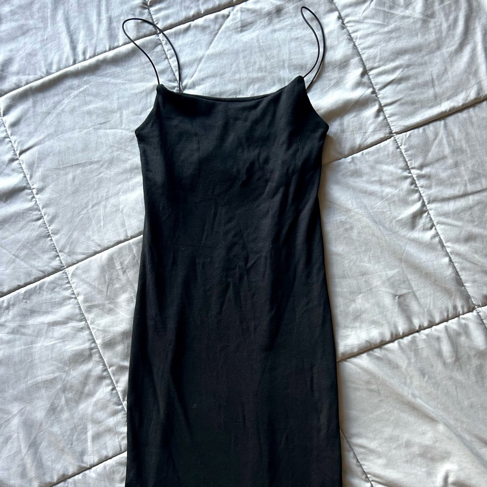 Zara Black Mini Dress with Spaghetti Straps